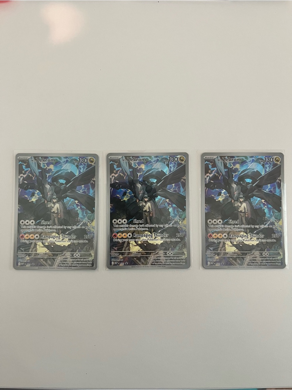 Pokemon N’s Zekrom Trading Cards - (Lot of 3)